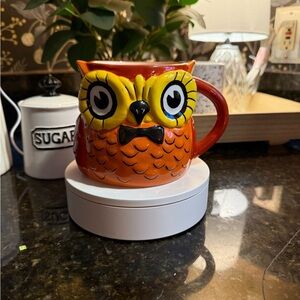 Owl Shaped Orange Coffee Mug